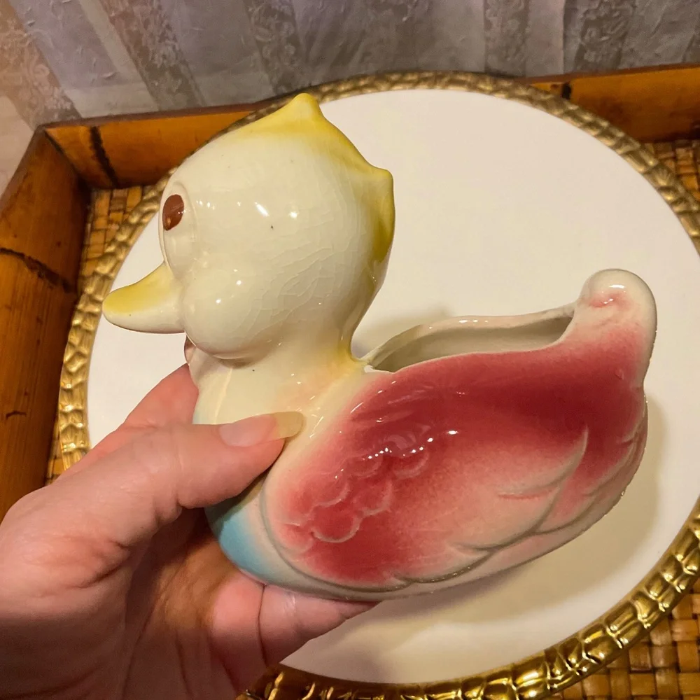 Vintage Shawnee Pottery Ceramic Duck Planter 1950’s/60’s